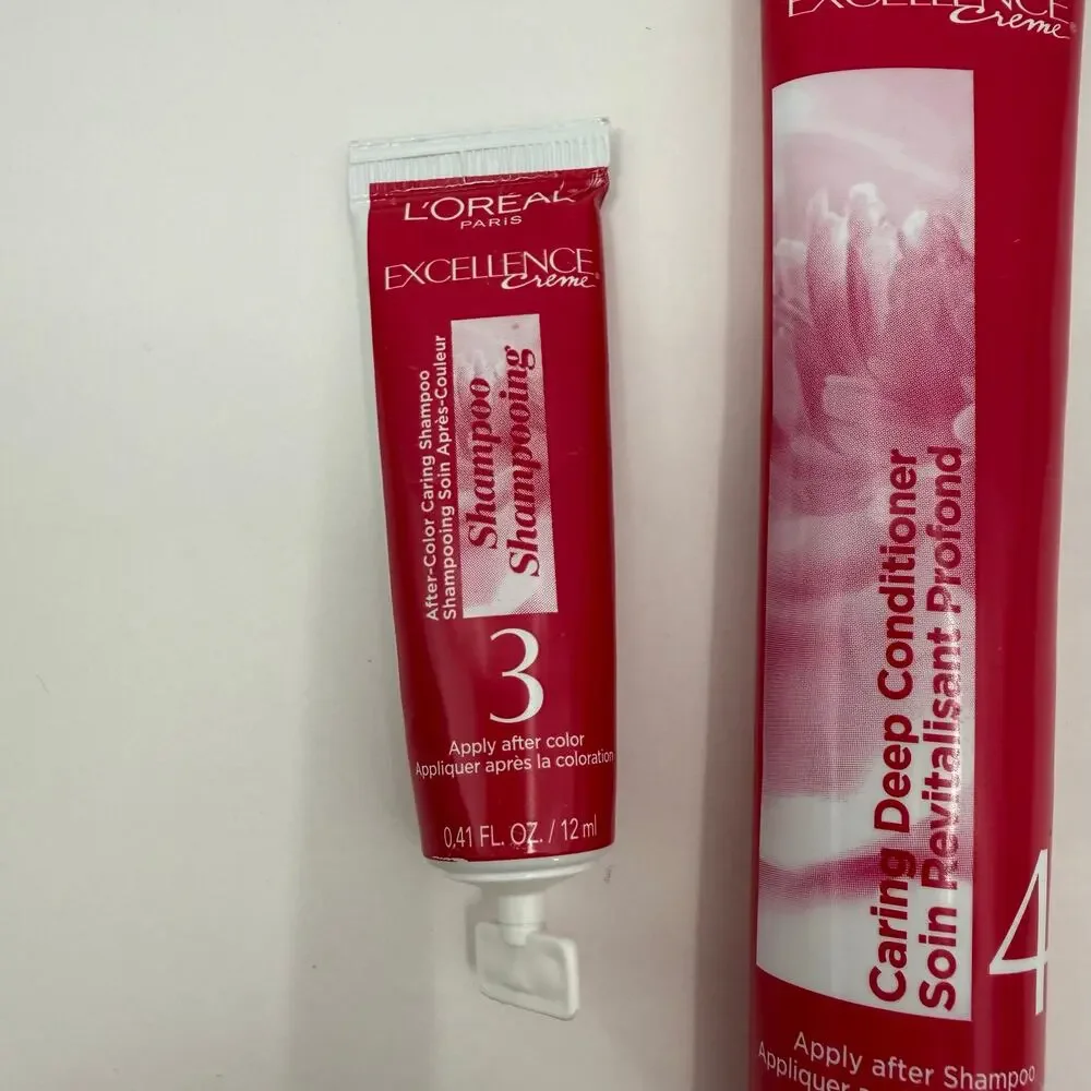 L'Oréal Paris Excellence Creme Hair Color After Caring Shampoo Deep Conditioner
